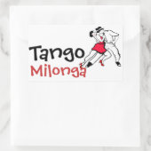 Tango Milonga Rechthoekige Sticker (Tas)