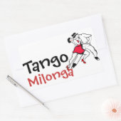 Tango Milonga Rechthoekige Sticker (Envelop)