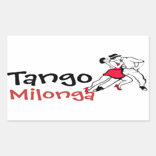 Tango Milonga Rechthoekige Sticker