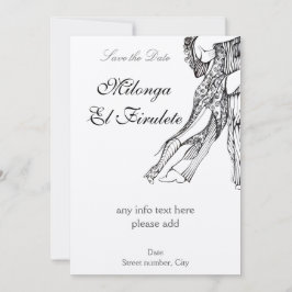 Tango Milonga sla de datum op Save The Date