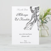 Tango Milonga sla de datum op Save The Date (Staand voorkant)