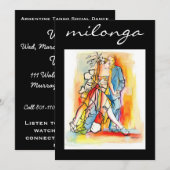 Tango Milonga Uitnodiging (Voorkant / Achterkant)