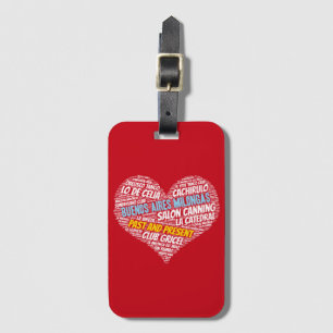 Tango Milongas van Buenos Aires Verleden en Cadeau Bagagelabel