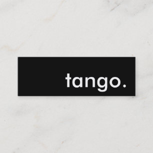 tango. mini visitekaartje