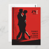 Tango Nachtuitnodiging Briefkaart (Voorkant / Achterkant)