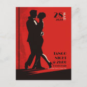 Tango Nachtuitnodiging Briefkaart (Voorkant)
