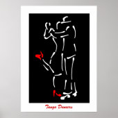 Tango. Ontwerp van dansers (Rode schoenen) Poster (Voorkant)