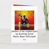 Tango over damesvogel kaart (Achterkant)