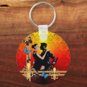 Tango over damesvogel sleutelhanger (Voorkant)