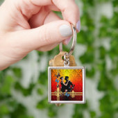Tango over damesvogel sleutelhanger (Hand)