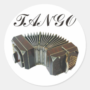 Tango-producten en -Design! Argentijnse muziek! Ronde Sticker