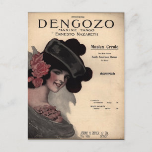 Tango Sheet Music Briefkaart