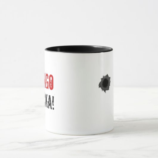 Tango Sucka! oorlogvoering mok met kogelgaten (Midden)