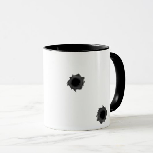 Tango Sucka! oorlogvoering mok met kogelgaten (Voorkant rechts)