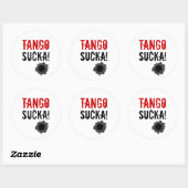 Tango sucka! sticker met kogelgat (Vel)