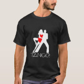 Tango! tekst, dansers figuren, zwart t-shirt (Voorkant)