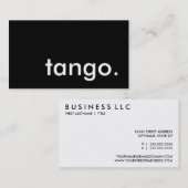 tango. visitekaartje (Voorkant / Achterkant)