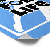 Tango voor Life Blue Argentina Heart Couple Poster (Hoek)