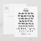 Tango - Zazzle-lettertypemonster Briefkaart (Voorkant / Achterkant)