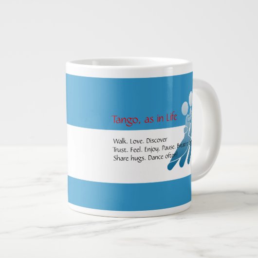 Tango, zoals in Life - A Tango Haiku (Cabeceo) Grote Koffiekop (Voorkant rechts)