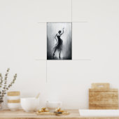 Tangodanseres in expressieve beweging poster (Keuken)