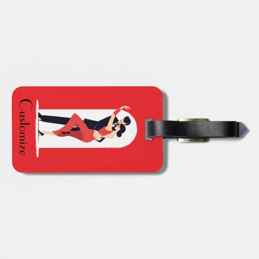 Tangodansers Thunder_Cove Bagagelabel (Achterkant horizontaal)