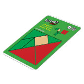 Tangram Christmas Elf Magnet - Elf met Cadeau Magneet (Linkerzijde)