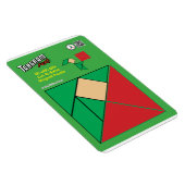 Tangram Christmas Elf Magnet - Elf met Cadeau Magneet (Rechterzijde)