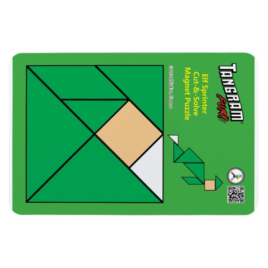 Tangram eigenzinnige elf magneet - Sprinter (Horizontaal)
