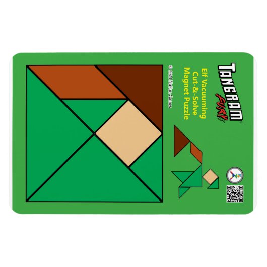 Tangram eigenzinnige elf magneet - stofzuigen (Horizontaal)