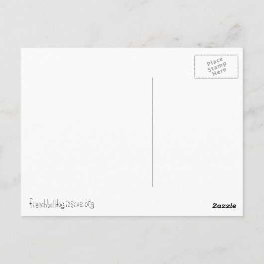 Tangram Frenchie, meerkleurig Briefkaart (Achterkant)