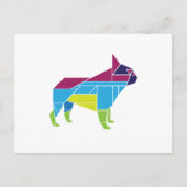 Tangram Frenchie, meerkleurig Briefkaart (Voorkant)