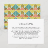 Tangram Heart Wedding Directions Kaart (Voorkant / Achterkant)