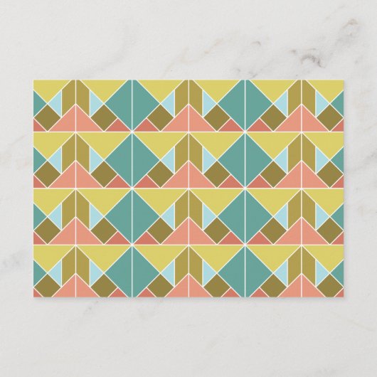 Tangram Heart Wedding Directions Kaart (Achterkant)