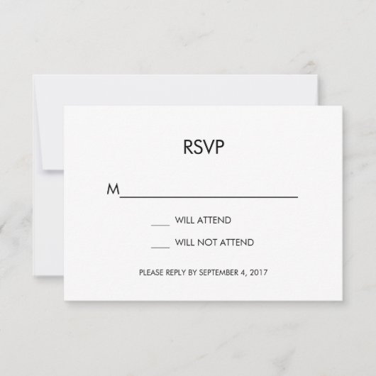 Tangram Heart Wedding RSVP-kaart Black Gold Silver RSVP Kaartje (Voorkant)