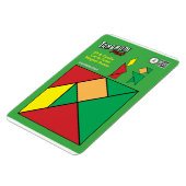 Tangram Kerst Elf Magneet - Elf met Kaars (Linkerzijde)