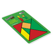 Tangram Kerst Elf Magneet - Elf met Kaars (Rechterzijde)