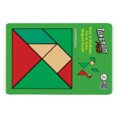 Tangram Kerst Elf Magneet - Onder de Mistletoe (Horizontaal)