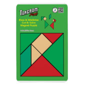 Tangram Kerst Elf Magneet - Onder de Mistletoe (Verticaal)