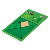 Tangram Kerst Elf Magneet - Zittend bij de Boom (Linkerzijde)