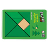 Tangram Kerst Elf Magneet - Zittend bij de Boom (Horizontaal)
