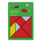 Tangram Kerstmagneet - Santa's Sleigh Magneet (Verticaal)