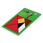 Tangram Kerstmagneten - Kerstman & zak van speelgo Magneet (Linkerzijde)