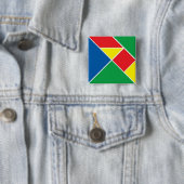 Tangram Knop Vierkante Button 5,1 Cm (In situ)