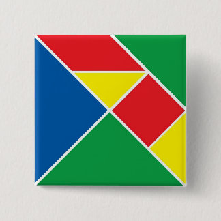 Tangram Knop Vierkante Button 5,1 Cm