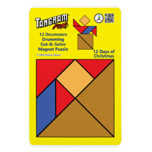 Tangram magneet puzzel - 12 Drummers Drummen