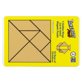 Tangram magneet puzzel - 5 gouden ringen (Horizontaal)