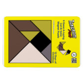 Tangram magneet puzzel - 6 ganzen A-leggen (Horizontaal)