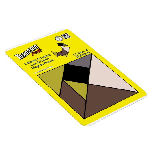 Tangram magneet puzzel - 6 ganzen A-leggen (Rechterzijde)