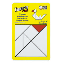 Tangram magneet puzzel - 7 zwanen A-zwemmen